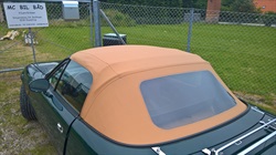 Mazda MX5 kaleche i BEIGE 2 forskellige nuancer PVC/plastbagrude - til mk1 (89-98) 